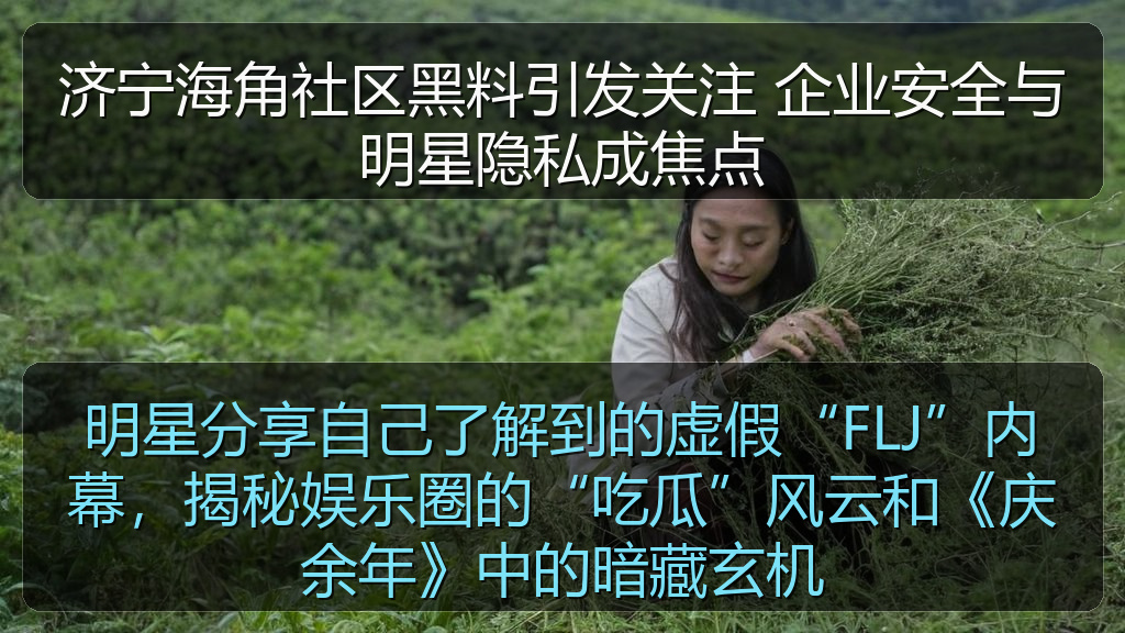 济宁海角社区黑料引发关注 企业安全与明星隐私成焦点