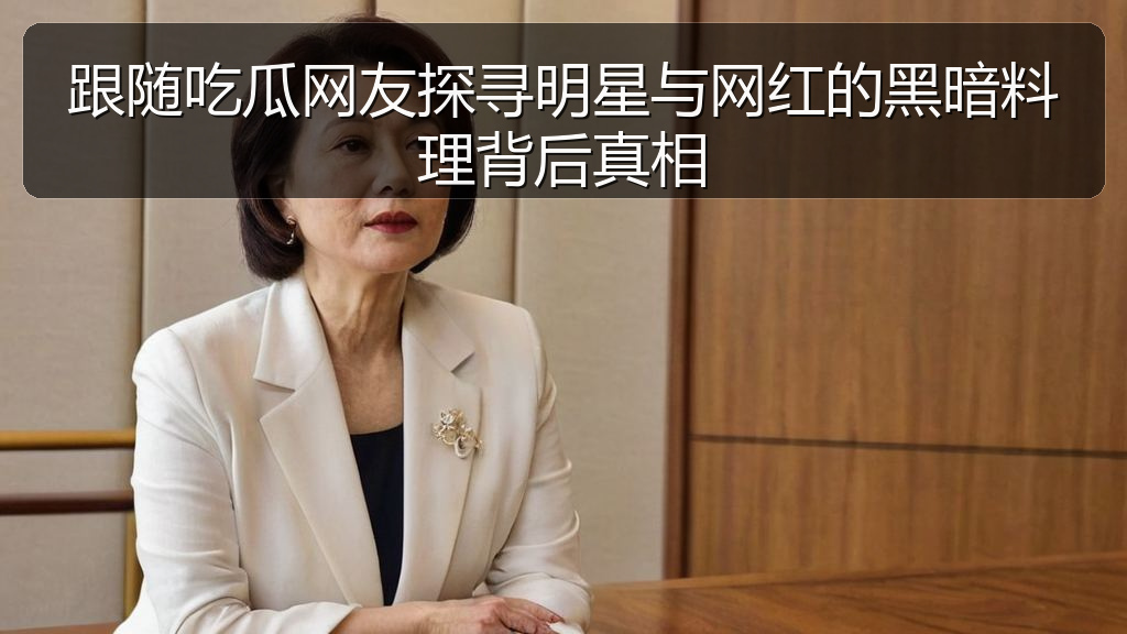 跟随吃瓜网友探寻明星与网红的黑暗料理背后真相