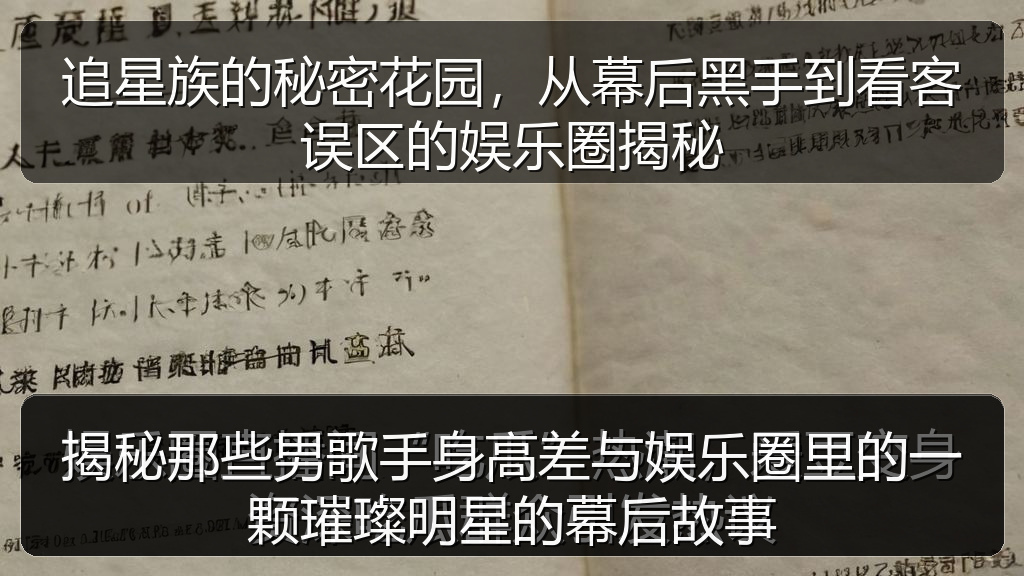 追星族的秘密花园，从幕后黑手到看客误区的娱乐圈揭秘
