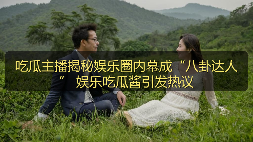 吃瓜主播揭秘娱乐圈内幕成“八卦达人” 娱乐吃瓜酱引发热议